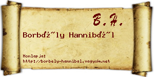 Borbély Hannibál névjegykártya