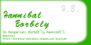 hannibal borbely business card